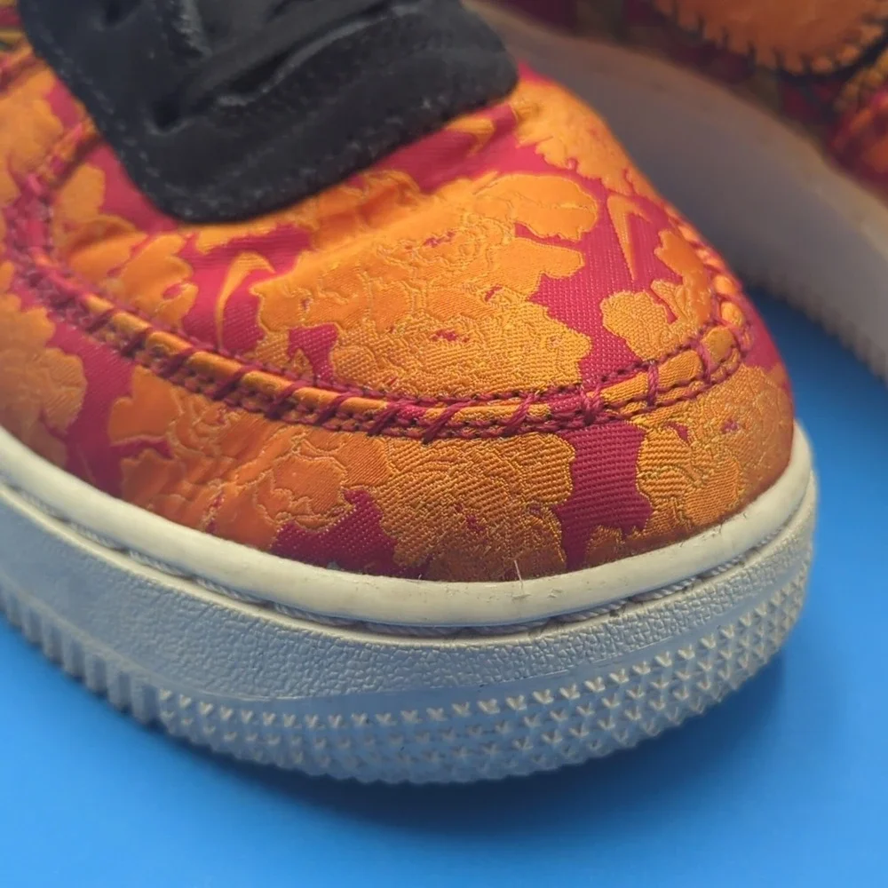 Size 6Y Nike Air Force‎ 1 Low Premium Chinese New Year Orange Red Floral